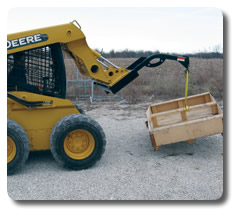 Crane boom attachment for skid steers from SitePro.