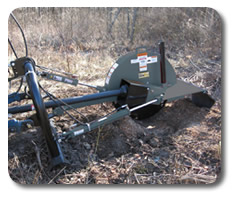 PTO driven stump grinder attachments for skid steers from SitePro.